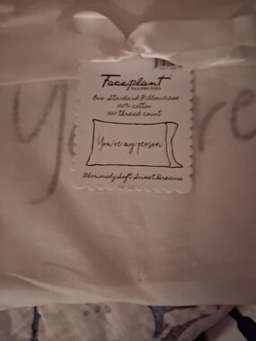 Faceplant 'You're My Person' Standard Pillowcase - White